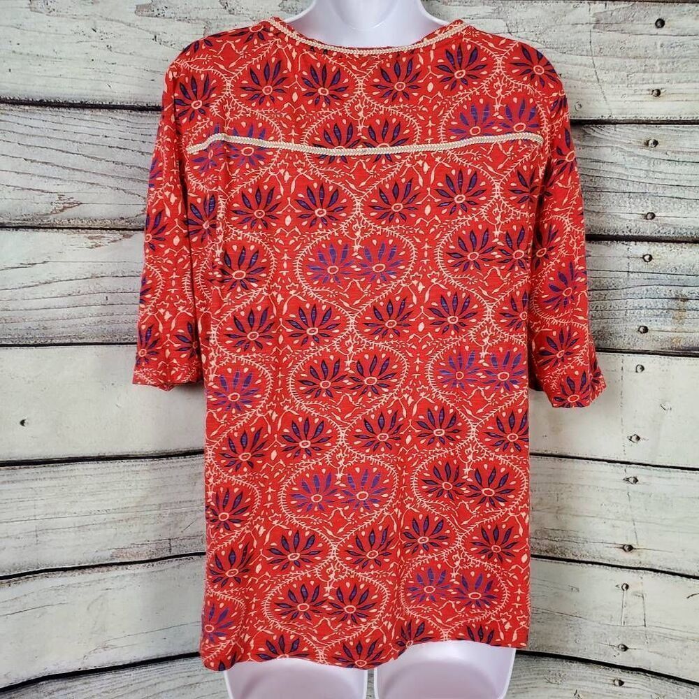 Lucky Brand Women’s Red Boho Floral Tunic Top XL - Picture 5 of 5